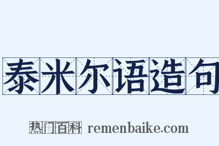 泰米尔语造句是什么意思的图片